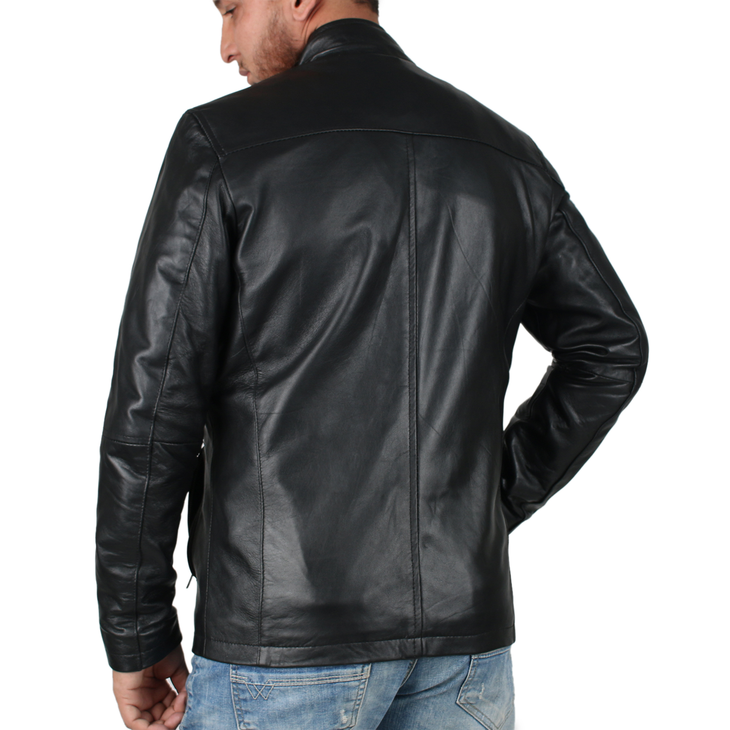 Laverapelle Mens Black Genuine Lambskin Leather Jacket - 1501135 | eBay