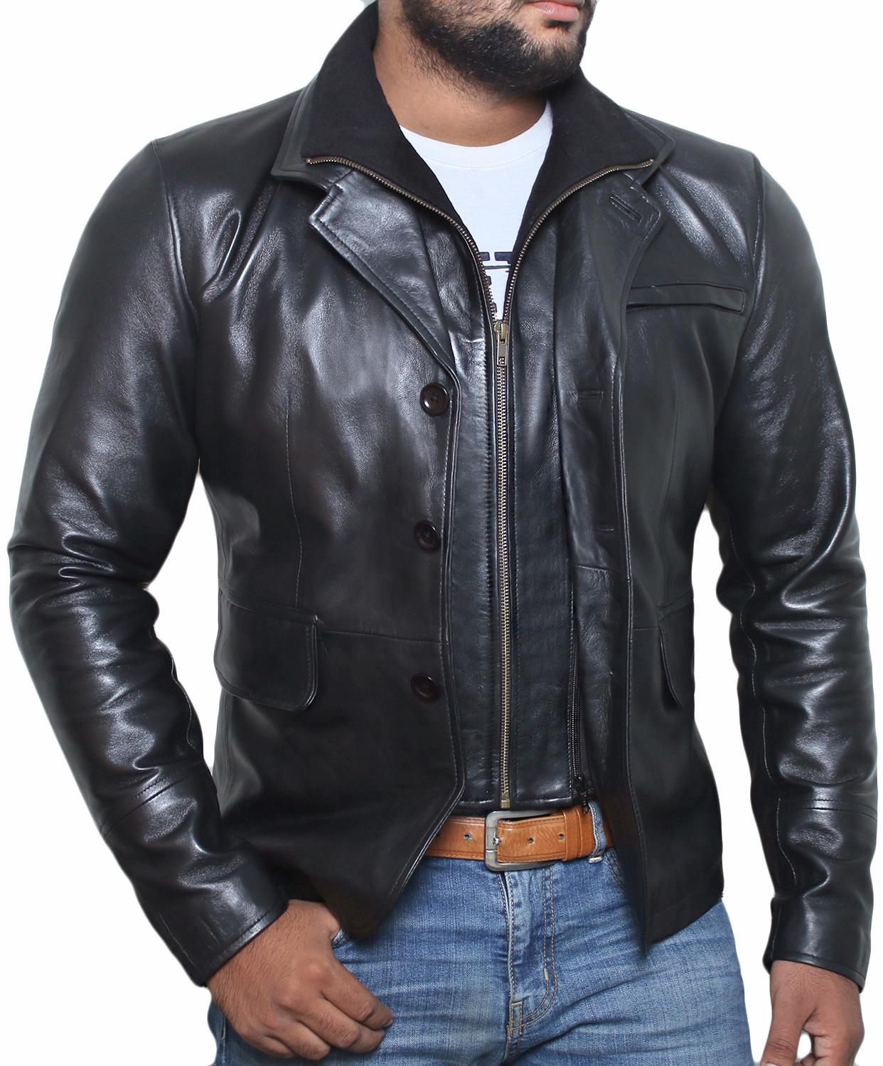 Laverapelle Mens Black Genuine Lambskin Leather Jacket - 1501641 | eBay